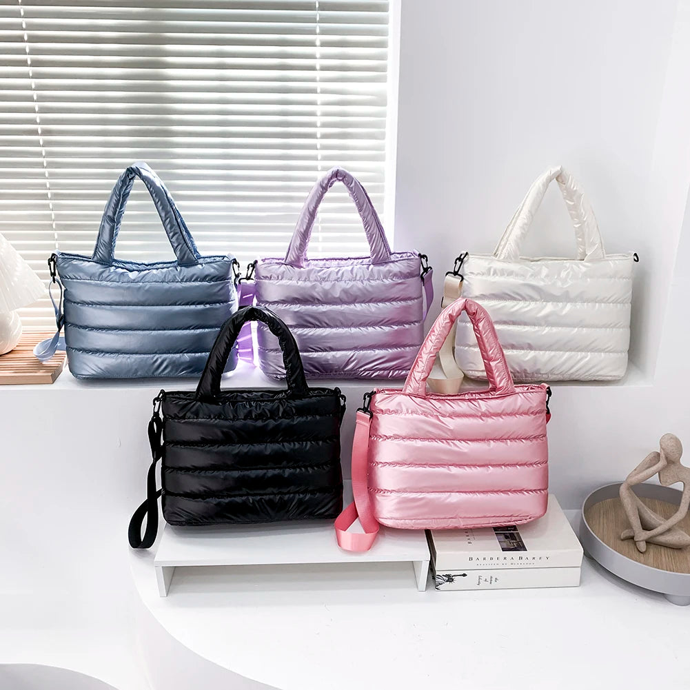 Nylon Embroidery Thread Shoulder Bags Large Capacity Crossbody