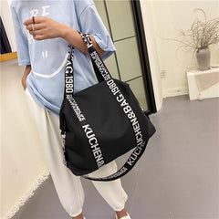 Water Repellent Nylon Gym Bag Large Capacity Tote Travel Bag
