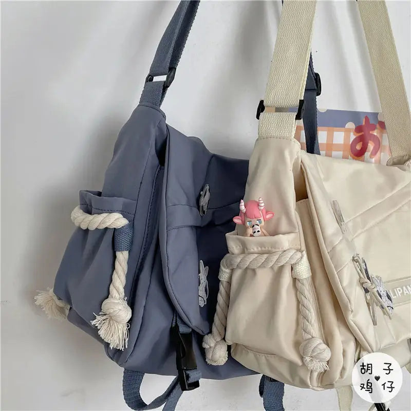 Large Capacity Nylon Crossbody Bags for Teenager Girls Men
