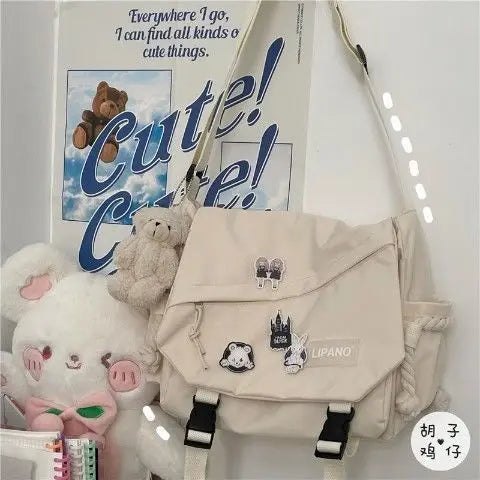 Large Capacity Nylon Crossbody Bags for Teenager Girls Men
