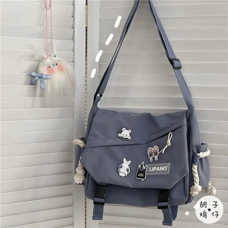 Large Capacity Nylon Crossbody Bags for Teenager Girls Men