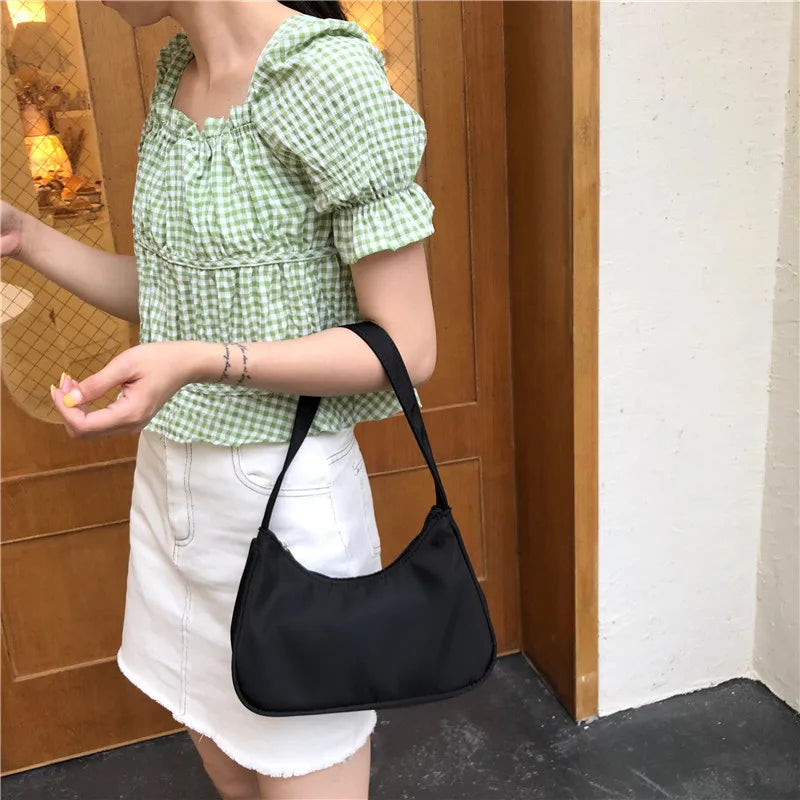 Nylon Hobos Women Handbag Candy Women Shoulder Bag Large Capacity