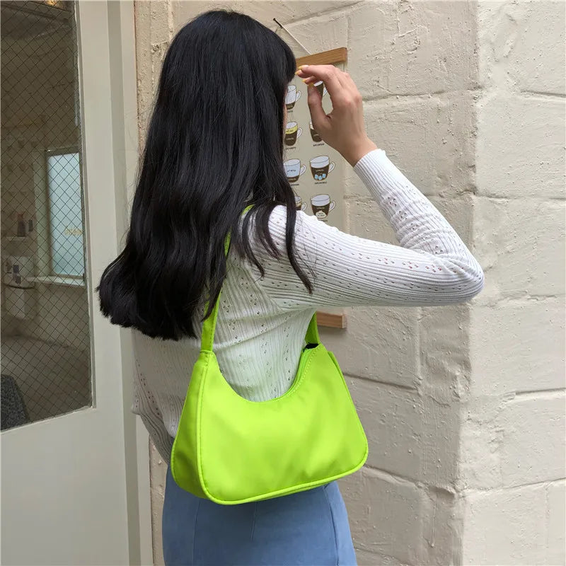 Nylon Hobos Women Handbag Candy Women Shoulder Bag Large Capacity