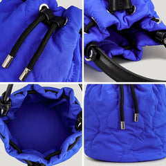 Padded Bucket Bag Quilted Women Handbags Down Cotton Shoulder Crossbody Bags
