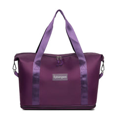 Nylon Travel Bag Messenger Shoulder Bag Wet Dry Separation Women