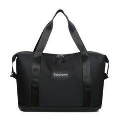 Nylon Travel Bag Messenger Shoulder Bag Wet Dry Separation Women