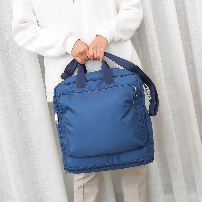 Large Capacity Nylon Travel Shoulder Bag for Women Men