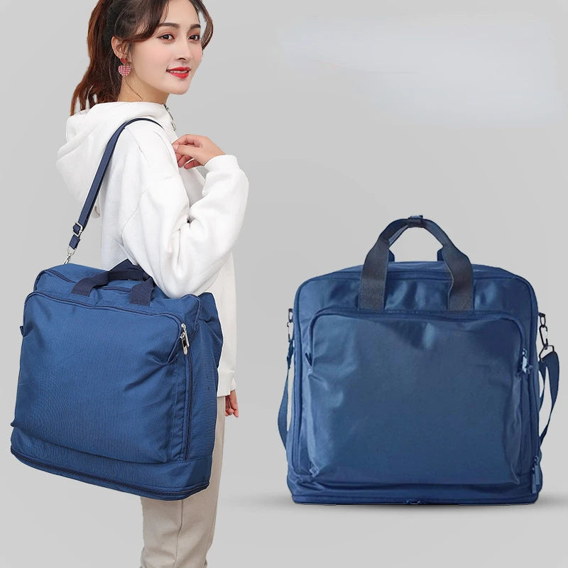 Large Capacity Nylon Travel Shoulder Bag for Women Men