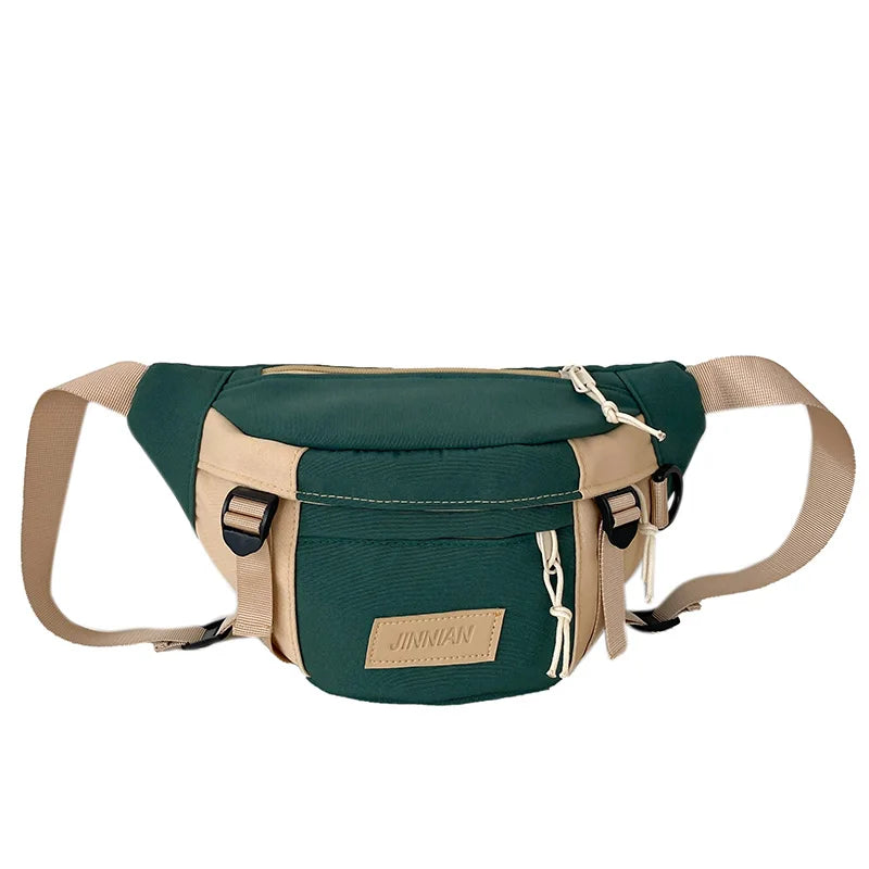 Nylon Waist Bag Street Woman Shoulder Crossbody Chest Bags Hip hop Belt Bag