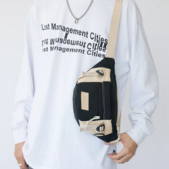 Nylon Waist Bag Street Woman Shoulder Crossbody Chest Bags Hip hop Belt Bag