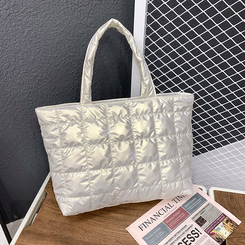 Nylon Waterproof Shoulder Bag for Women - Winter Shopper Handbags