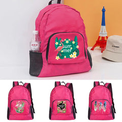 Nylon Waterproof Travel Backpacks Men Hiking Bag Flamingo Pattern Women Backpack
