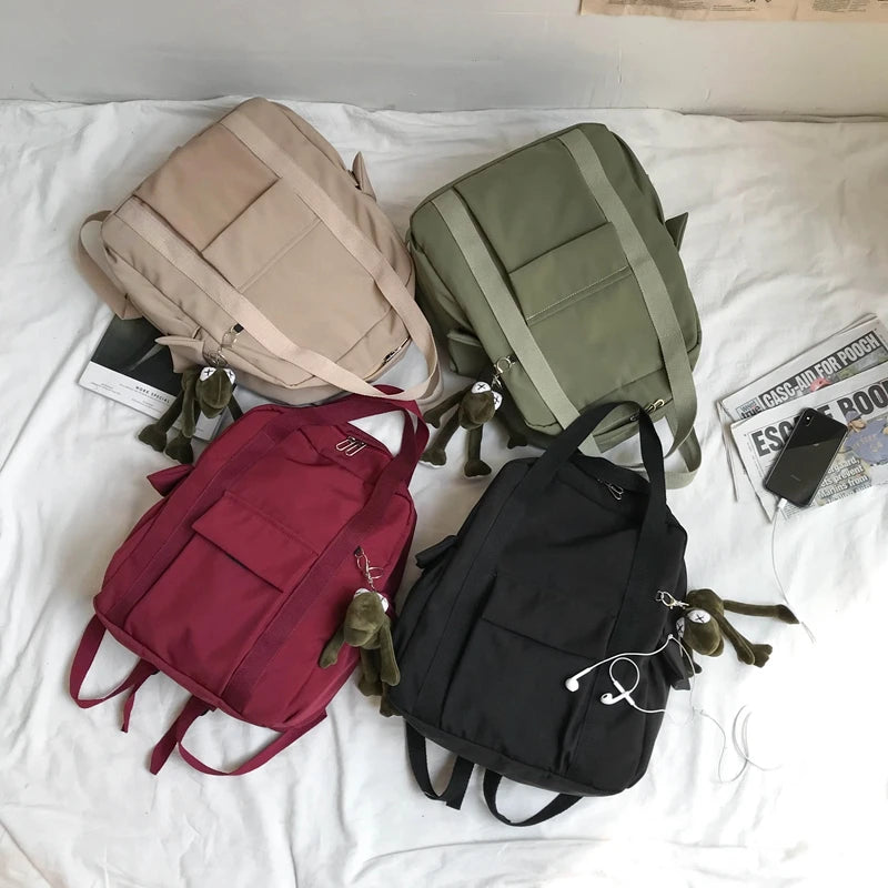 Nylon Waterproof Women Backpack Anti-theft Shoulder Bag