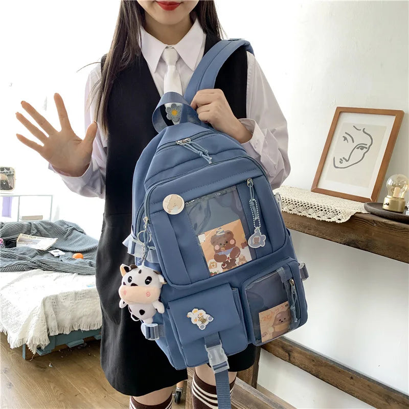 Waterproof Anti-theft Women Backpack Large Capacity School Bag