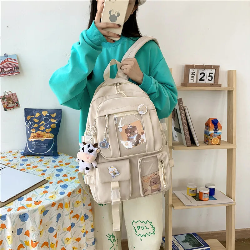 Waterproof Anti-theft Women Backpack Large Capacity School Bag