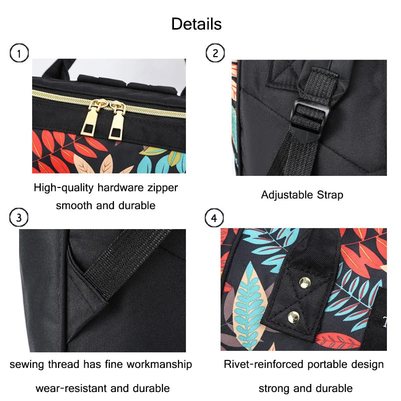 Nylon Women Backpack Large Capacity Mommy Baby Nursing Bags