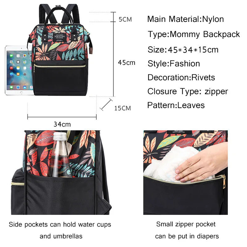 Nylon Women Backpacks Large Capacity Mommy Baby Nursing Bags Female Laptop