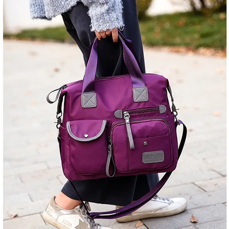 Waterproof Nylon Women Shoulder Bag Large Capacity Crossbody Tote