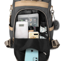 Nylon Women's Anti-Theft Backpack for Travel