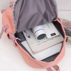 Nylon Backpack Junior School Students Large Capacity Travel Bag