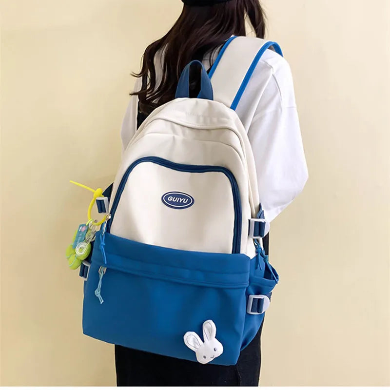 Teenage Girls Nylon Bookbag School Backpack Kids Satchel