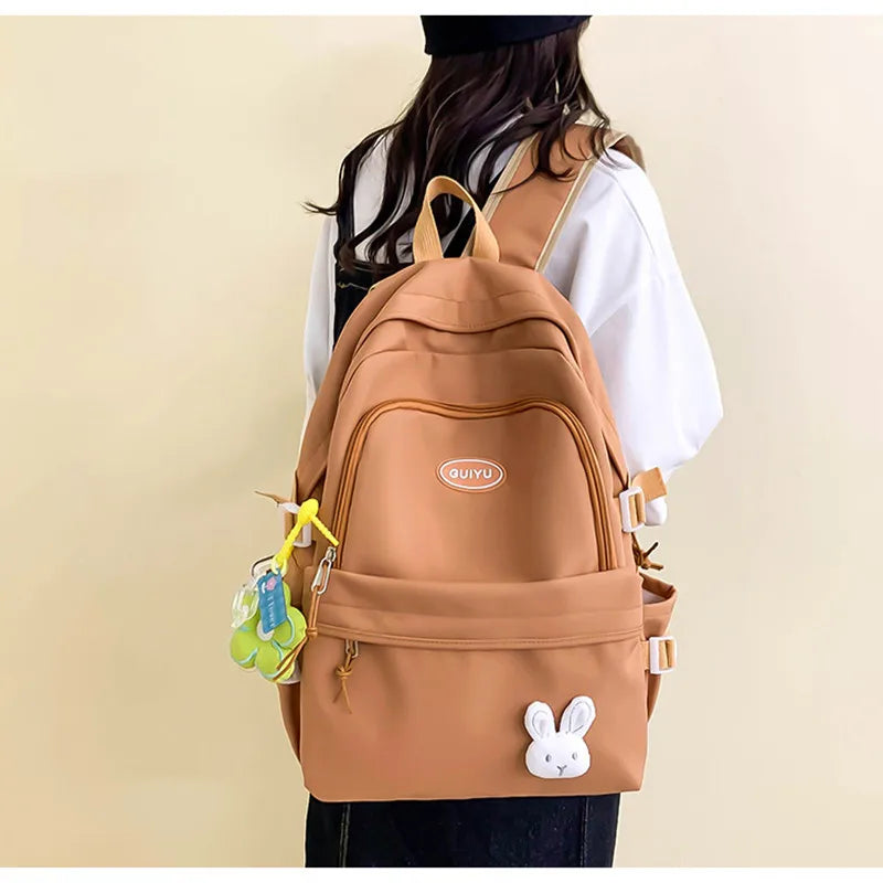 Teenage Girls Nylon Bookbag School Backpack Kids Satchel