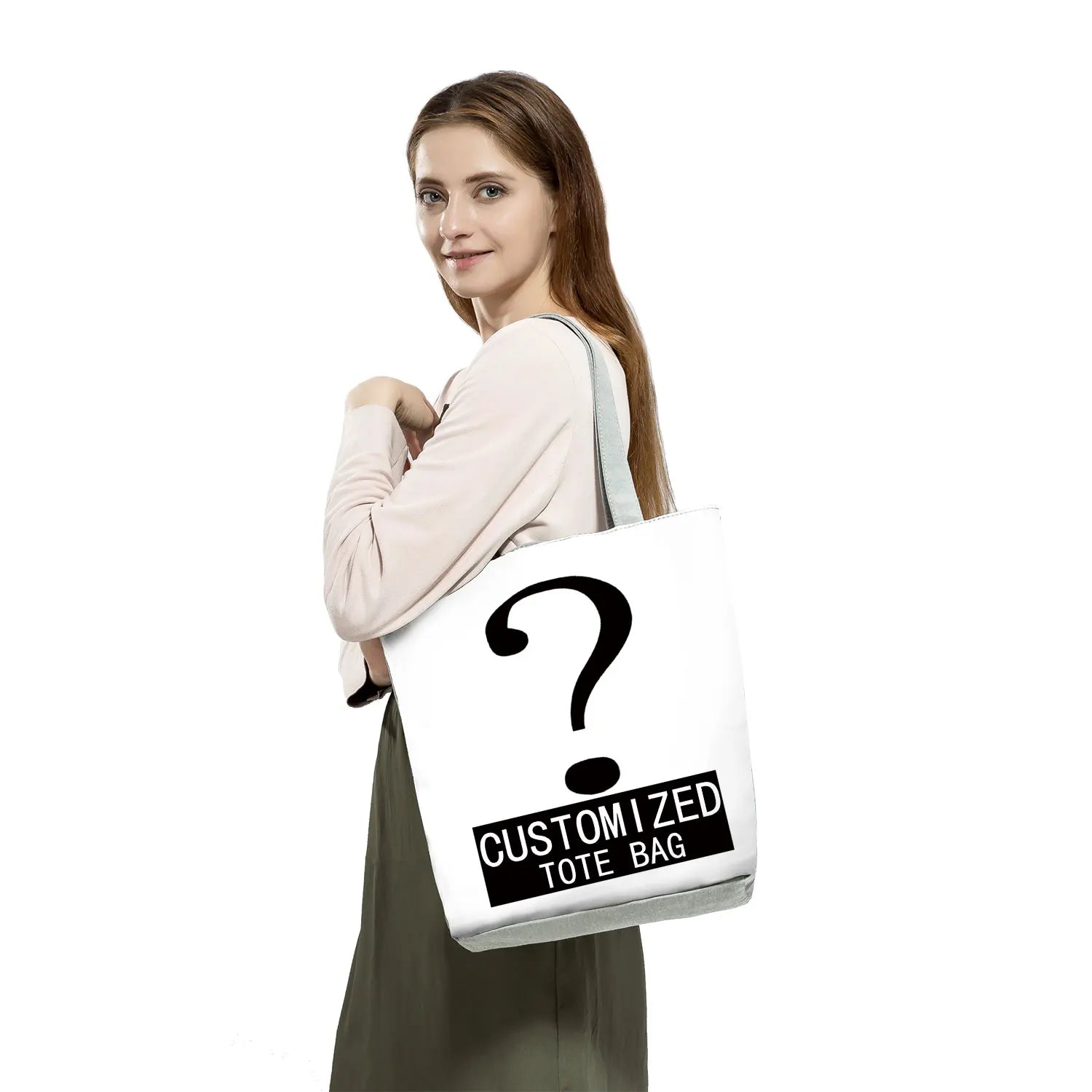 Ocean Shell Print Tote Bag Shoulder Bag Foldable Reusable Shopping Bags