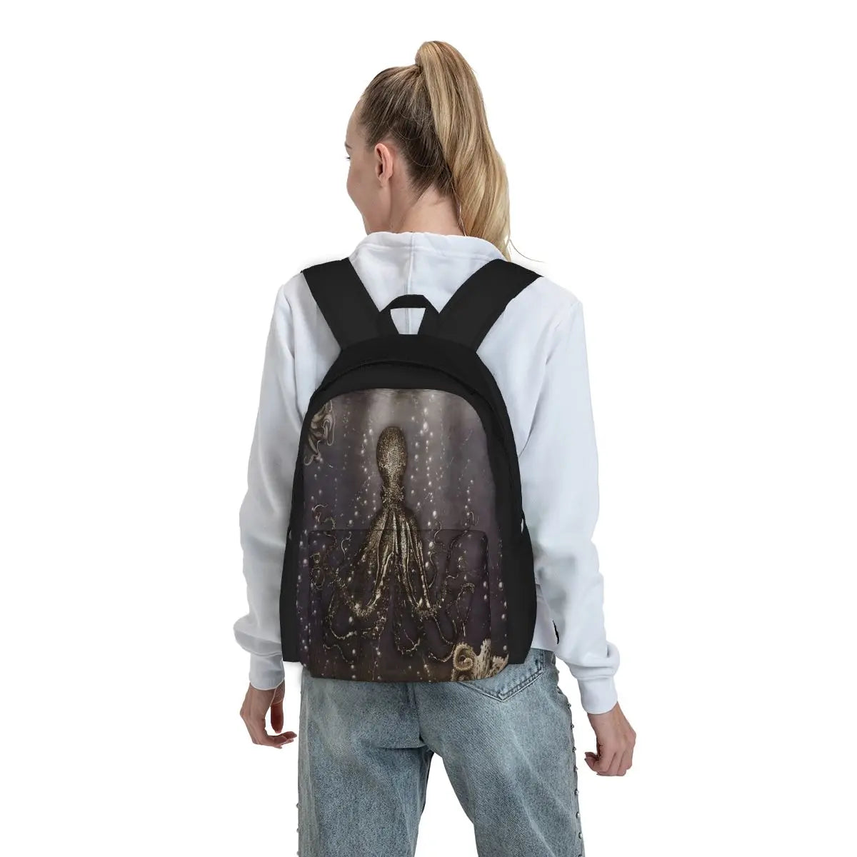 Octopus' Lair Photo Backpacks Anime Men's Women's Recycled Backpack