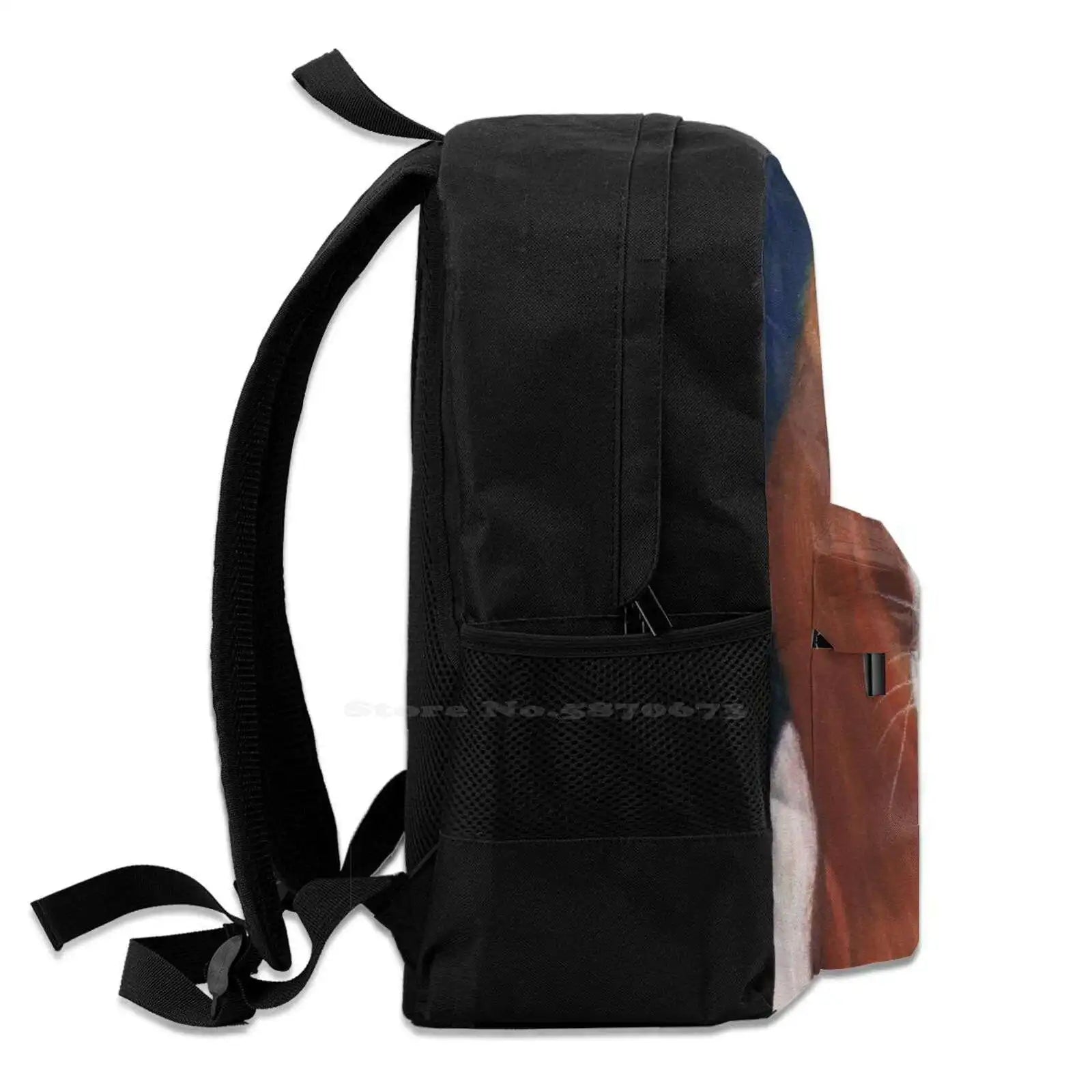 Bloodhound Dog Face Backpack for Student School Laptop Travel Bag
