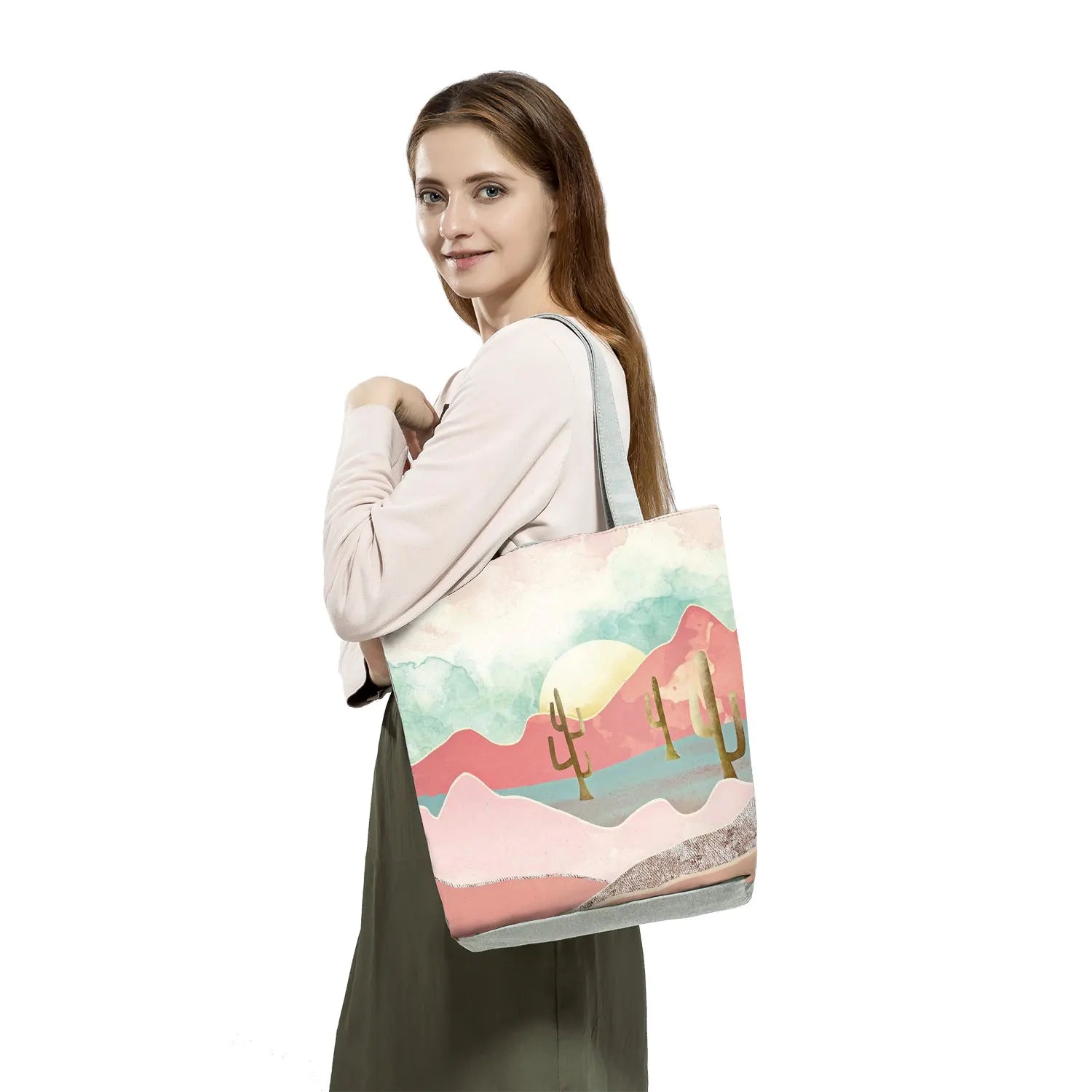 Mountain Forest Printing Tot Shopping Bag Women Handbags
