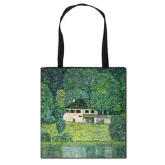 Oil Painting Tears Shoulder Bag By Gustav Klimt
