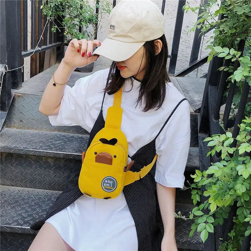 OkoLive SB0014 Canvas Crossbody Bags for Women Casual Chest Bag