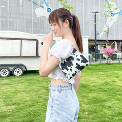 OkoLive SB0058 Women Zipper Bag Cow Grain Small Handbag