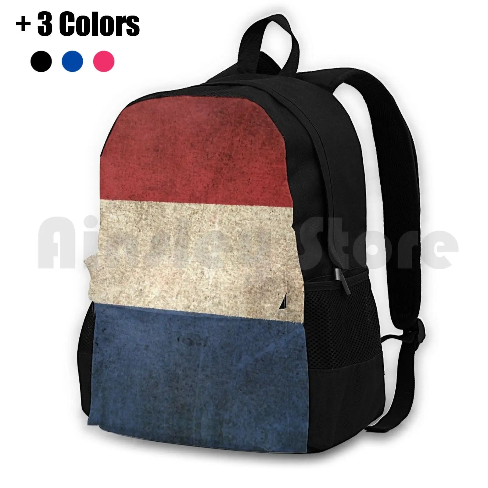 Vintage Dutch Flag Outdoor Hiking Backpack