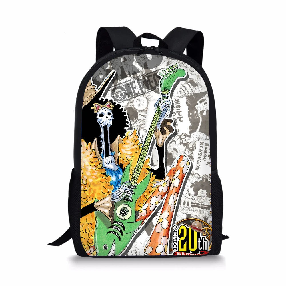One Piece Print Large Schoolbag Student School Backpack Waterproof Bagpack