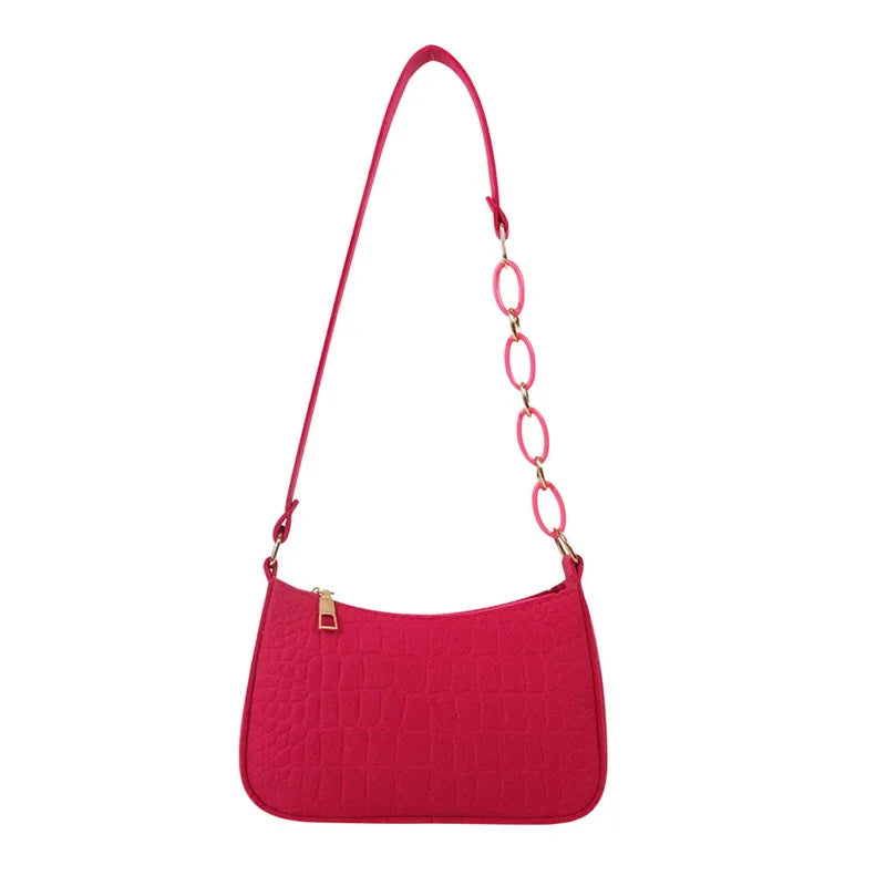 One Shoulder Bag Women'S Underarm Bag Advanced Texture Armpit Purses And Handbag