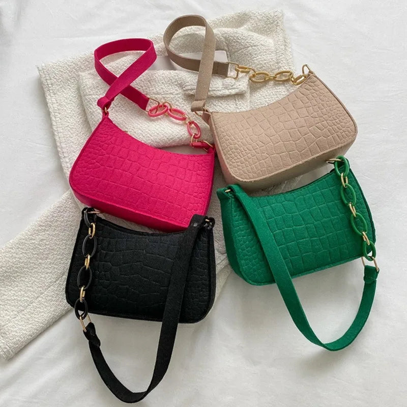 One Shoulder Bag Women'S Underarm Bag Advanced Texture Armpit Purses And Handbag