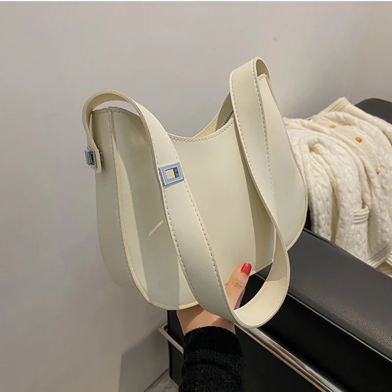 One Shoulder Bag Women's Niche Texture Crescent Saddle Bag
