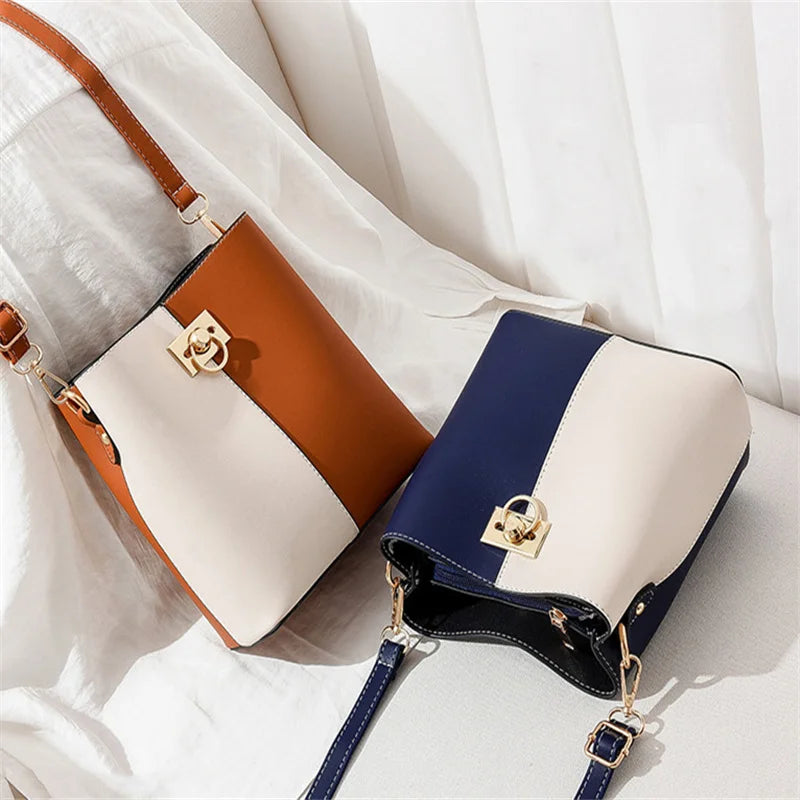 One Shoulder Bag Women Messenger Crossbody PU Leather Handbag