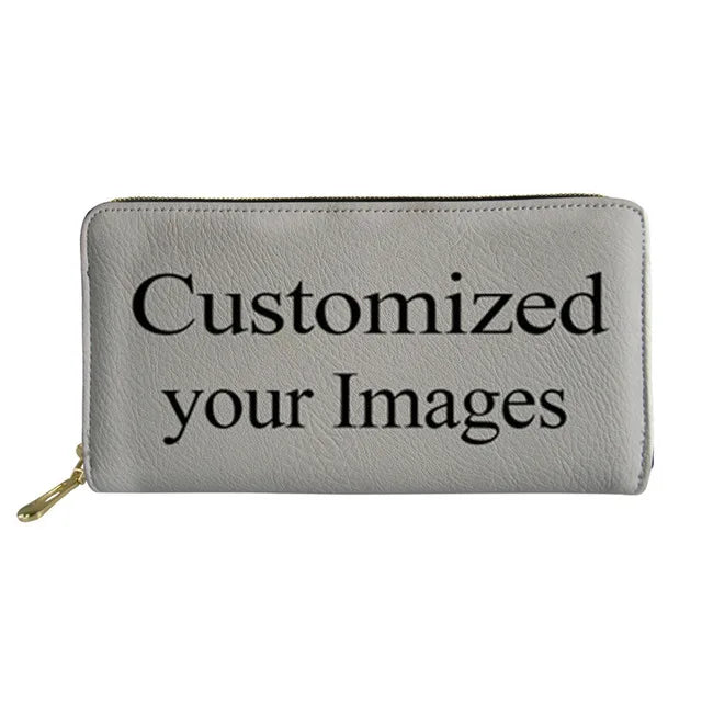 Orange Mexican Print Long Purse Women Travel Card Holder Coin Cases