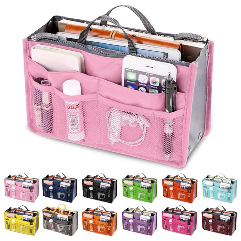 Nylon Travel Handbag Purse Organizer Insert Bag