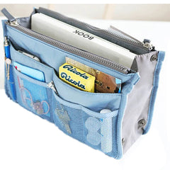 Nylon Travel Insert Organizer Handbag Purse Large Liner Makeup Cosmetic Bag