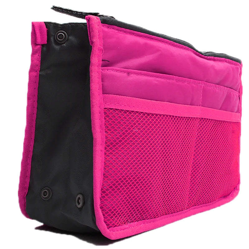 Nylon Travel Insert Organizer Handbag Purse Large Liner Makeup Cosmetic Bag