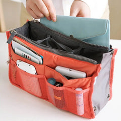 Nylon Travel Insert Organizer Handbag Purse Cosmetic Bag