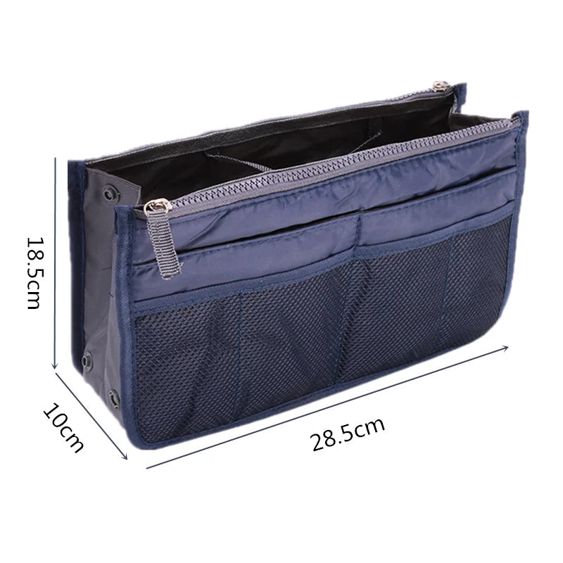 Nylon Travel Insert Organizer Handbag Purse Cosmetic Bag