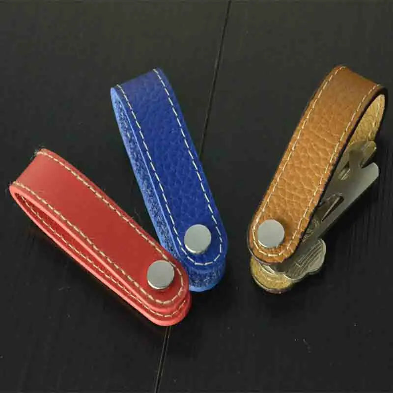 Leather Organizer Keychain Bottle Opener Multifunctional Holder