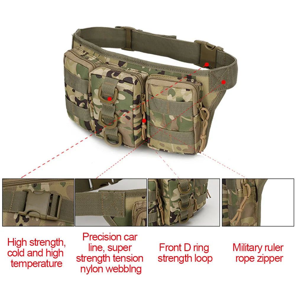 Outdoor Army Military Sports Bags Climbing Camping Tactical Waist Pack