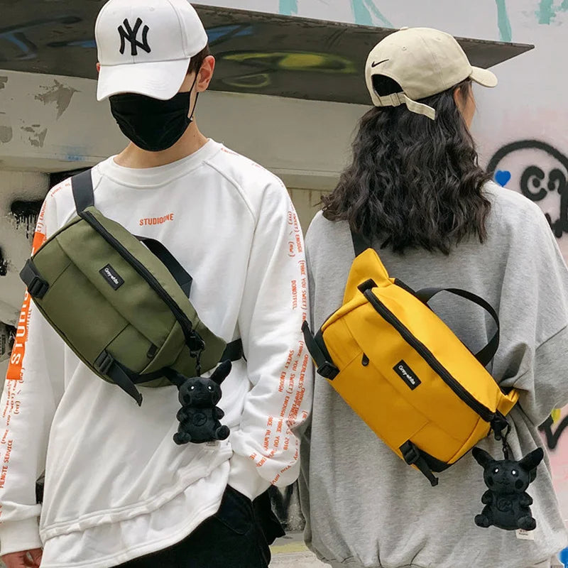 Large Capacity Waist Bag Fanny Pack Unisex Streetwear Chest Bags