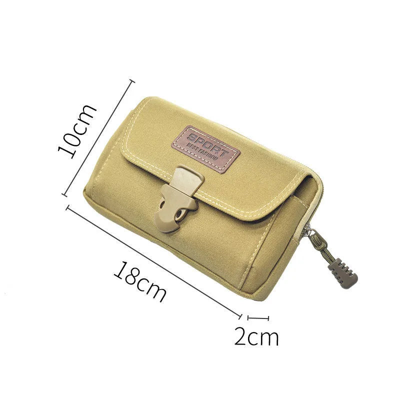 Men PU Leather Waist Bag Cell Phone Purse Pocket
