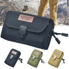 Men PU Leather Waist Bag Cell Phone Purse Pocket